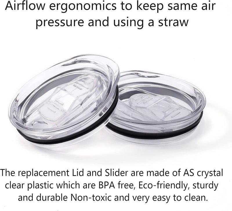 Engorgio 20 oz Skinny Tumbler Replacement Lids 6 Pack, Plastic Splash Resistant Lids Covers Spill Proof，2.75in Cup Mouth Compatible with Yeti Rambler and More Tumbler Cups - Image 4